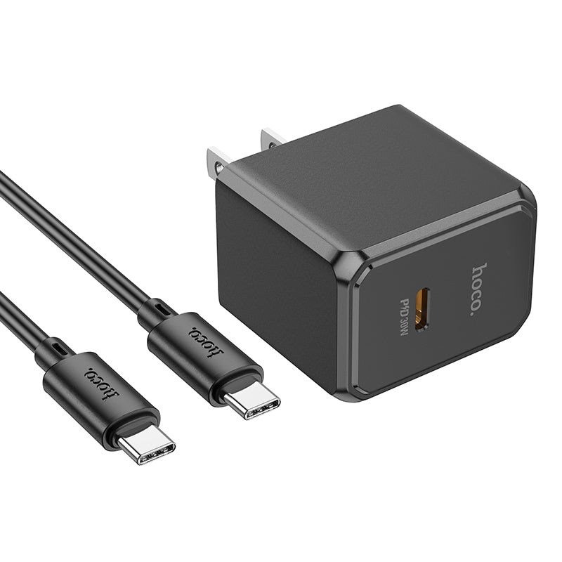 Ocean Single Port PD 30W Charger with USB-C to USB-C Cable (1 m)