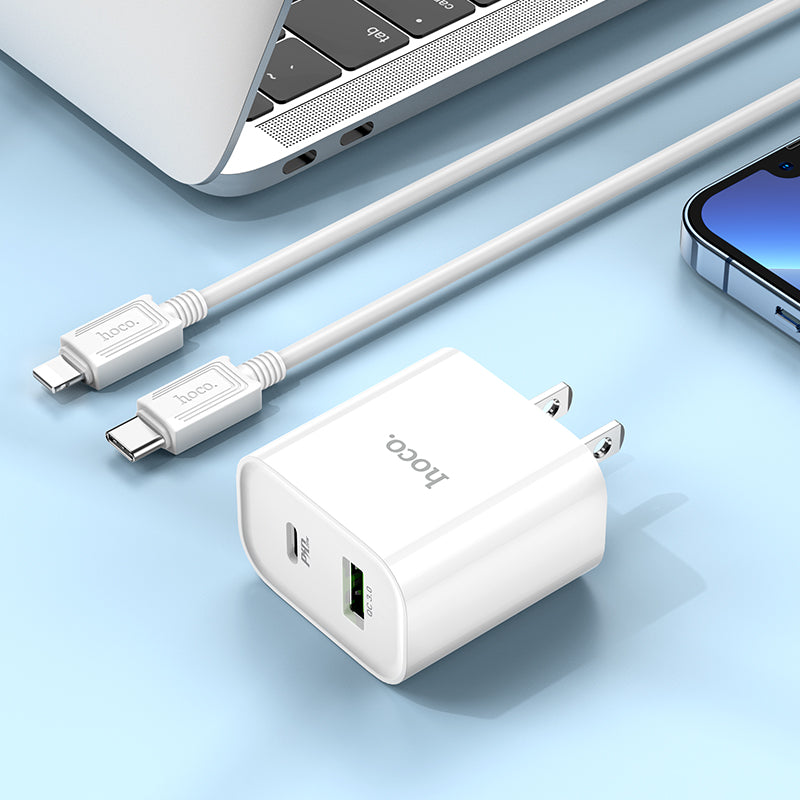 Quick Compact Charger 20W Dual Port USB-C + USB-A
