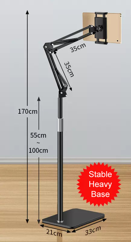 iPad & Phone Stand with Extra Heavy Base (1.7m)
