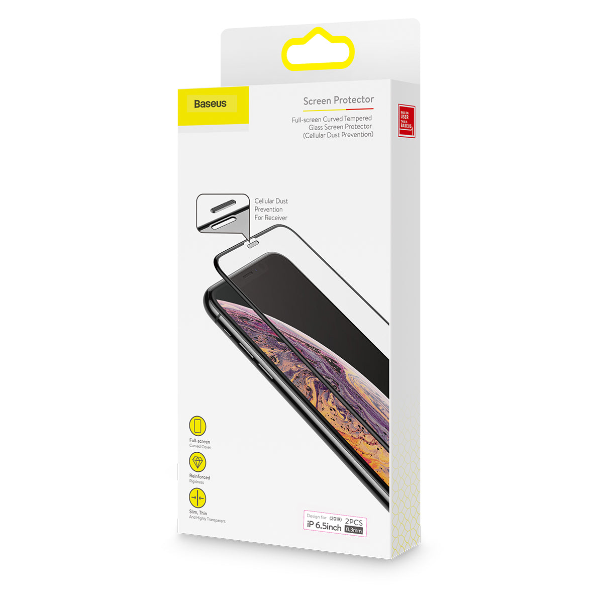 BASEUS Full-screen curved tempered glass screen protector (cellular dust prevention) for iPhone 11 Pro max / 11 Pro / 11 / XS Max / XS / X / XR