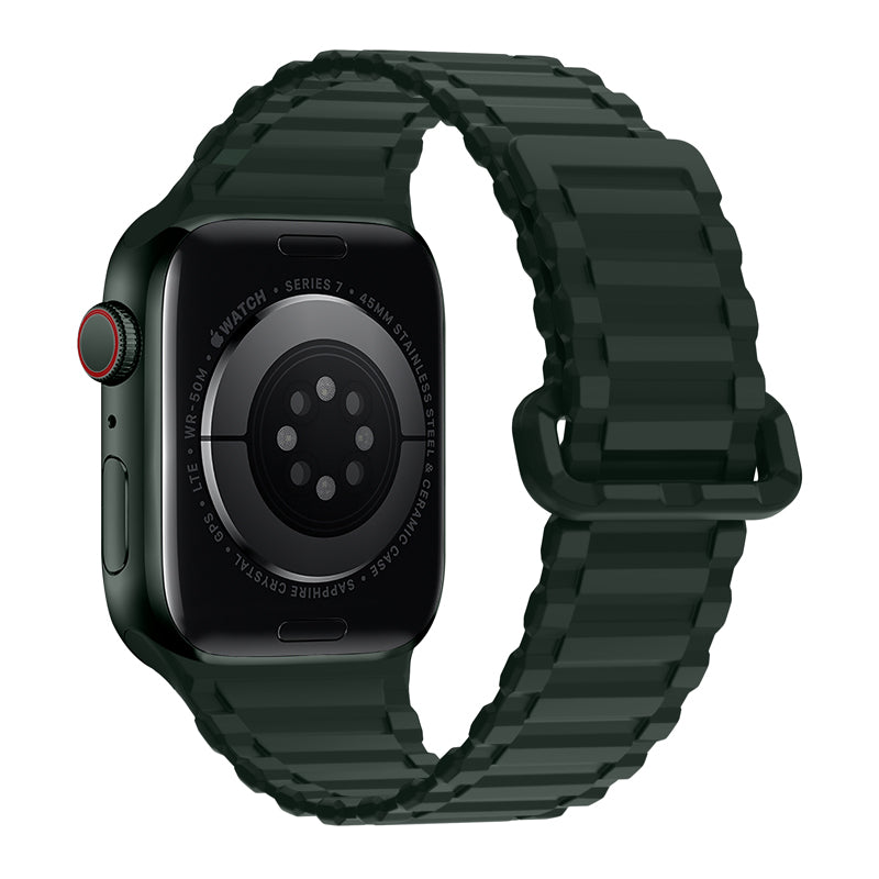 Apple Watch Band - Bracelet en silicone magnétique à motif militaire série flexible