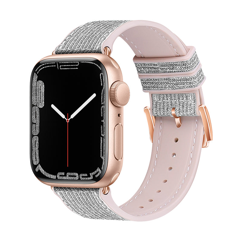 Apple Watch Band - Bracelet en silicone à double section à changement de couleur Diamond Series