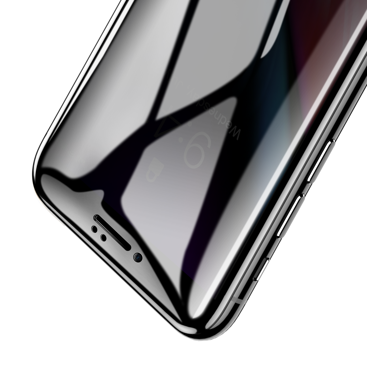 Protecteur d'écran en verre trempé à écran incurvé BASEUS 0,23 mm avec bords résistants aux fissures et fonction anti-espion pour iPhone 8 Plus / 7 Plus