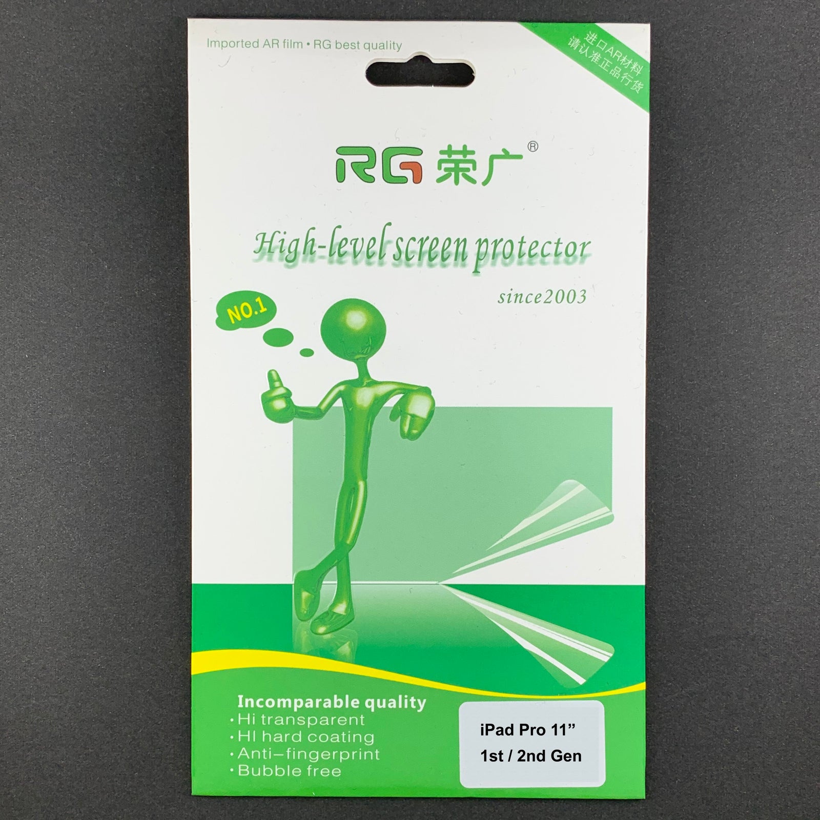 RG Professional Soft Film Screen Protector for iPad Pro 11" 1st / 2nd Gen (CLEAR, 2-PACK)